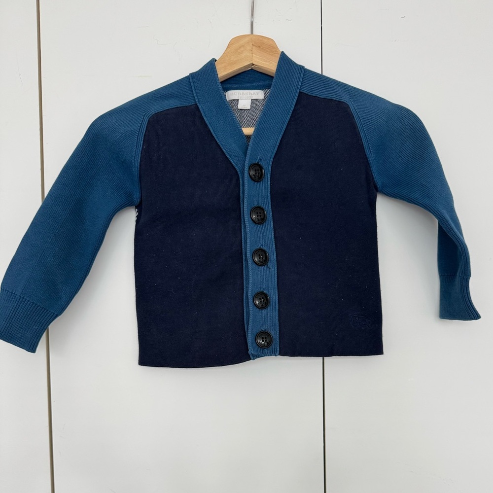 Burberry Teal and Navy Cardigan